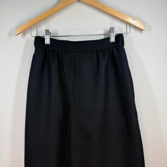 Women's Vintage Louis Feraud 100% Wool A-Line Skirt Size 36 Small - Picture 6 of 9